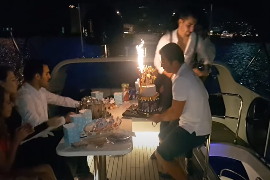 Birthday Celebration on the Yacht
